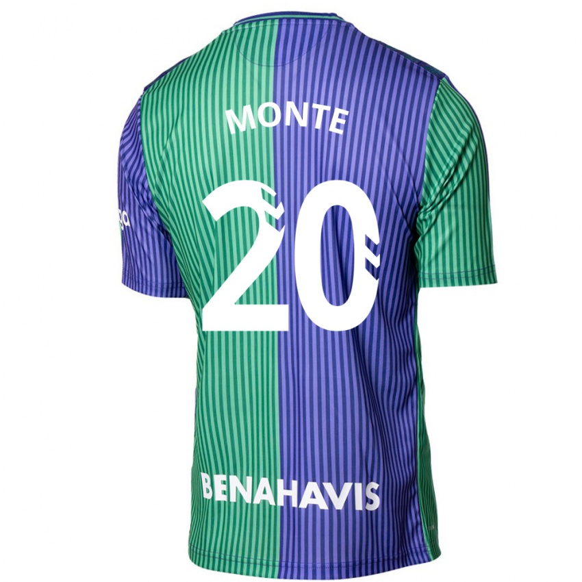 Hombre Camiseta Nélson Monte #20 Verde Azul 2ª Equipación 2023/24 La Camisa