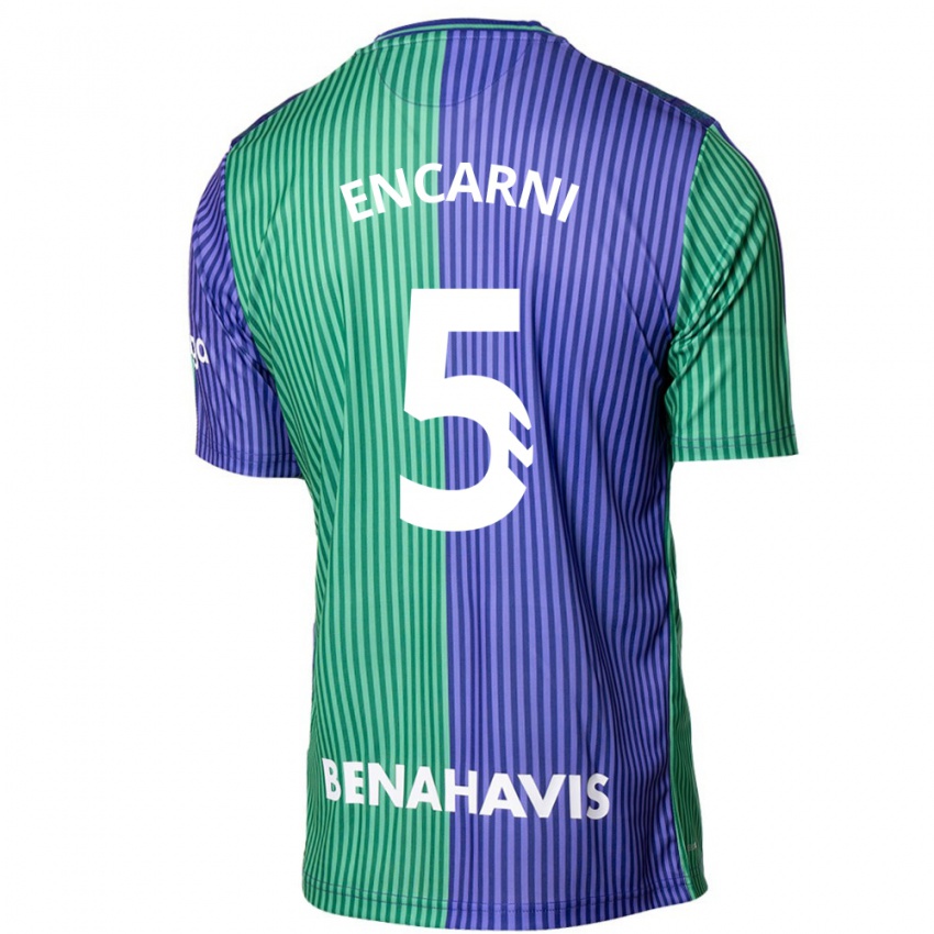 Hombre Camiseta Encarni #5 Verde Azul 2ª Equipación 2023/24 La Camisa
