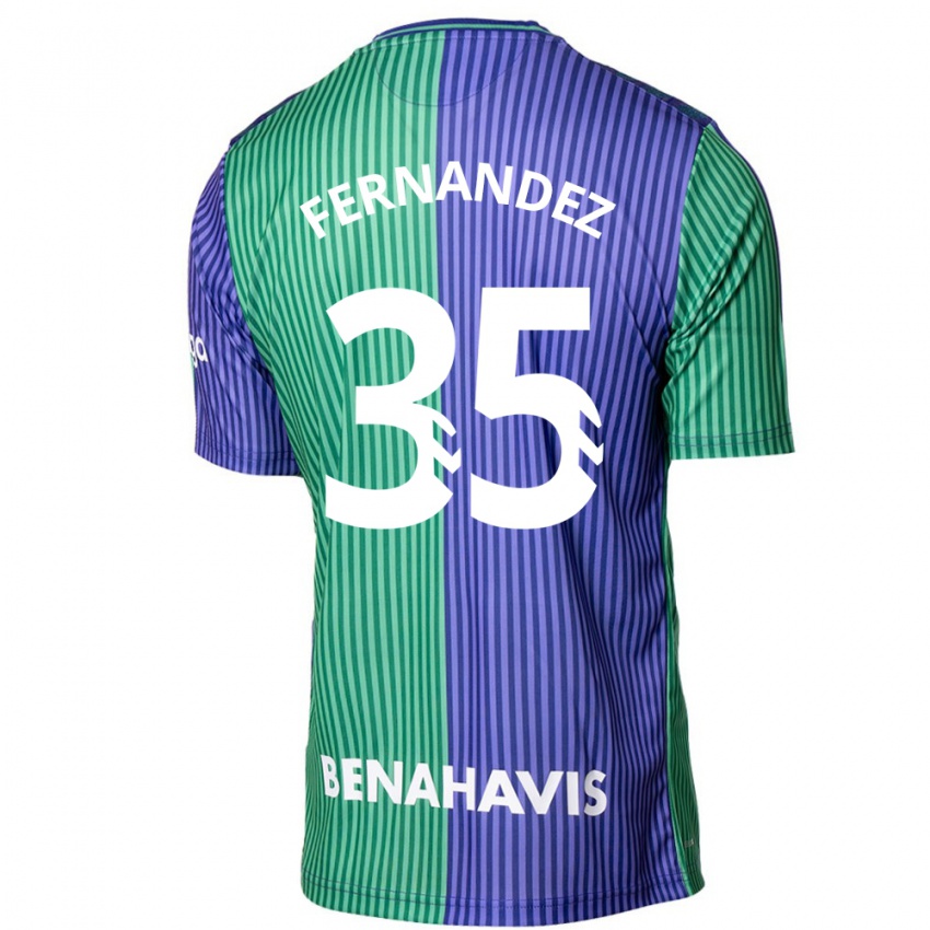 Hombre Camiseta Inés Fernández #35 Verde Azul 2ª Equipación 2023/24 La Camisa