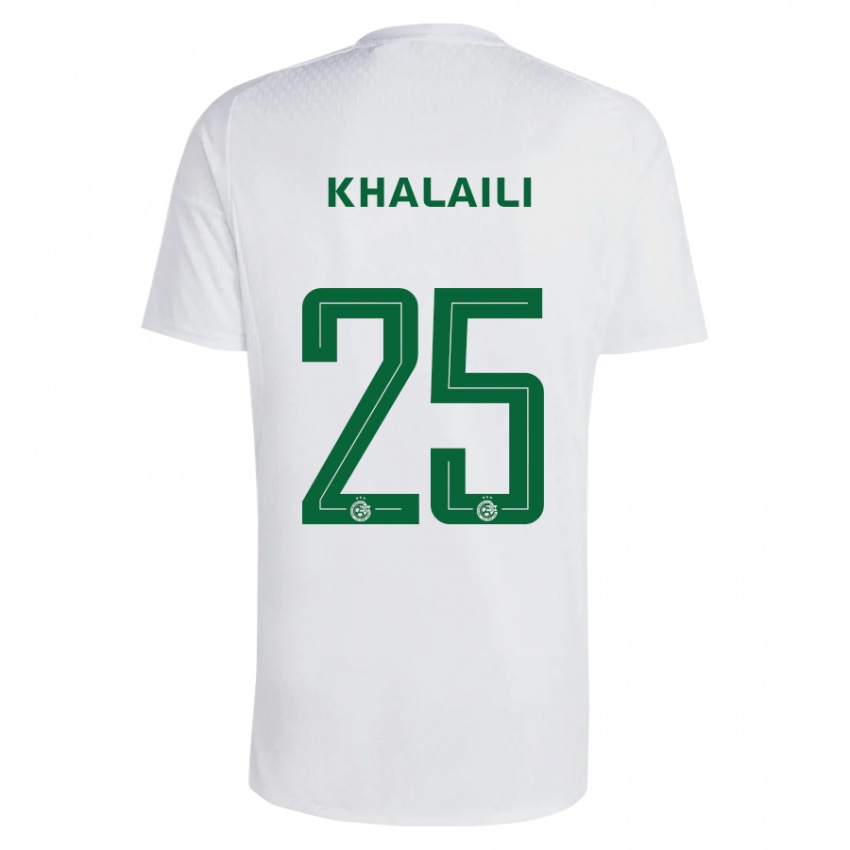 Hombre Camiseta Anan Khalaili #25 Verde Azul 2ª Equipación 2023/24 La Camisa