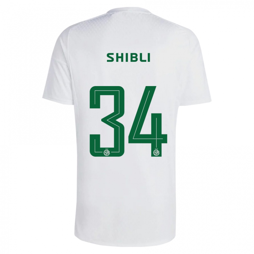 Hombre Camiseta Hamza Shibli #34 Verde Azul 2ª Equipación 2023/24 La Camisa