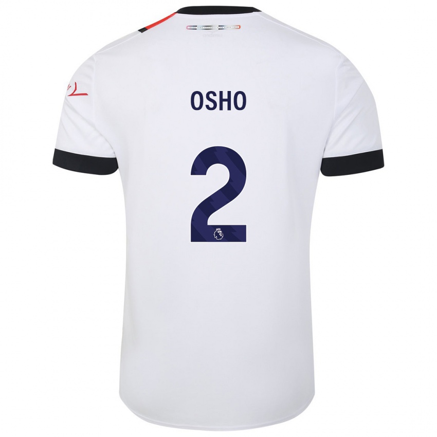 Hombre Camiseta Gabriel Osho #2 Blanco 2ª Equipación 2023/24 La Camisa