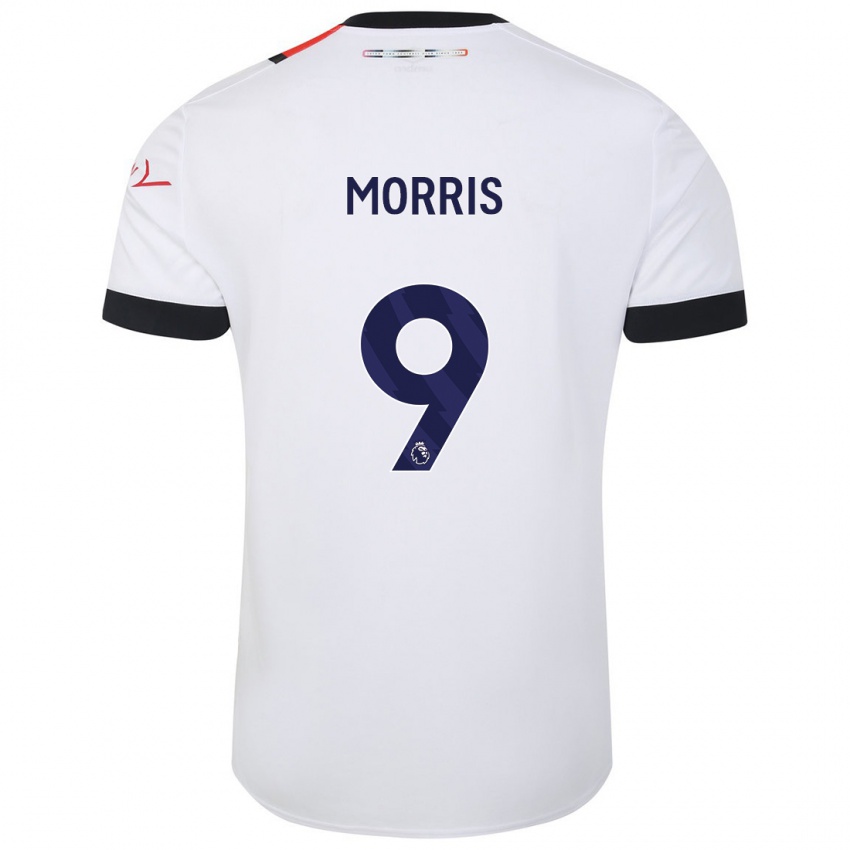 Hombre Camiseta Carlton Morris #9 Blanco 2ª Equipación 2023/24 La Camisa