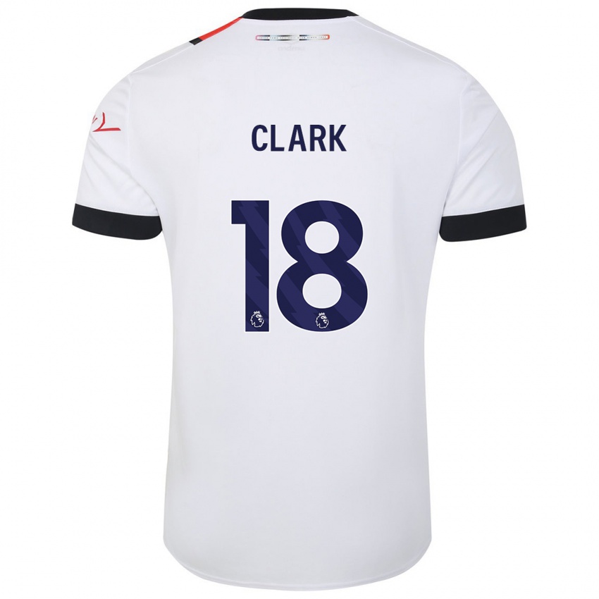 Hombre Camiseta Jordan Clark #18 Blanco 2ª Equipación 2023/24 La Camisa