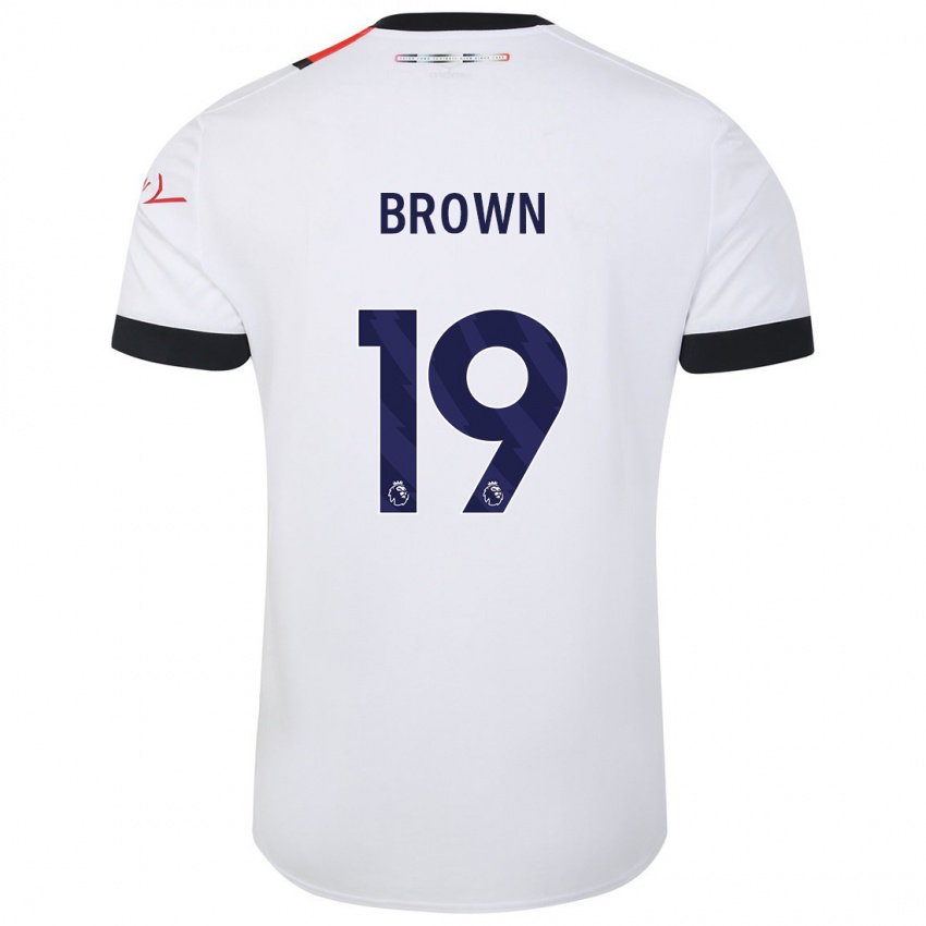 Hombre Camiseta Jacob Brown #19 Blanco 2ª Equipación 2023/24 La Camisa