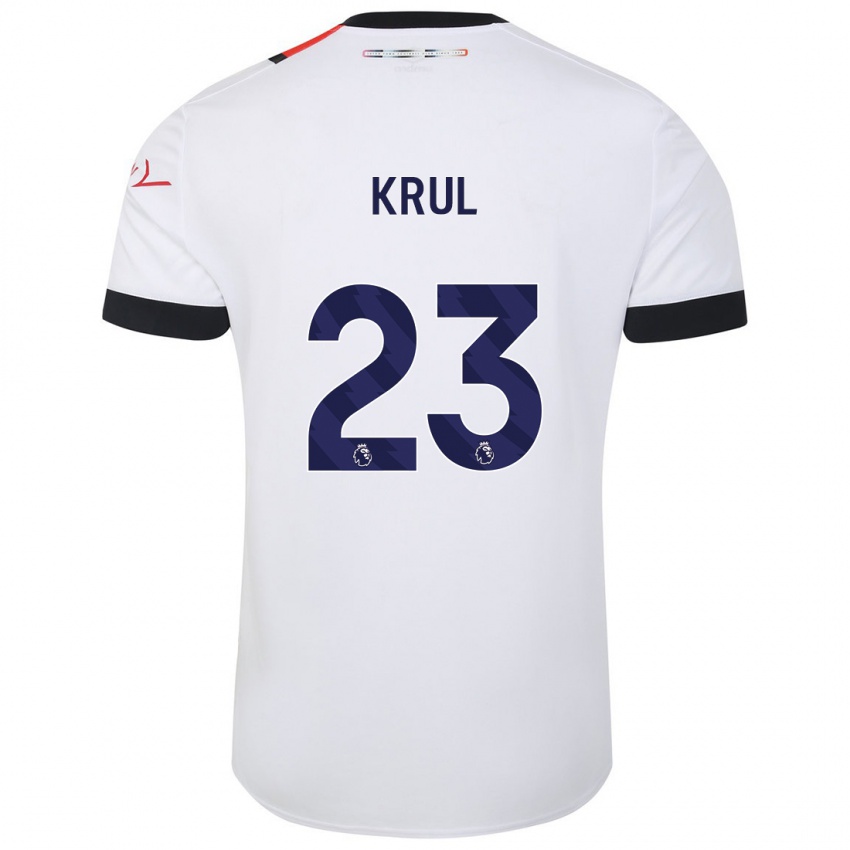 Hombre Camiseta Tim Krul #23 Blanco 2ª Equipación 2023/24 La Camisa