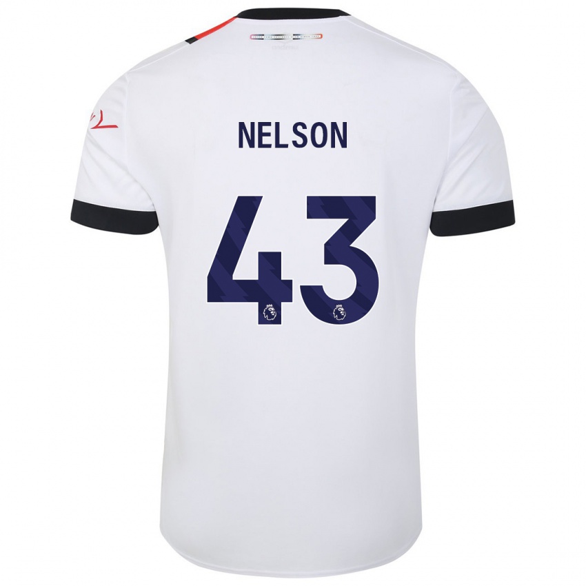 Hombre Camiseta Zack Nelson #43 Blanco 2ª Equipación 2023/24 La Camisa