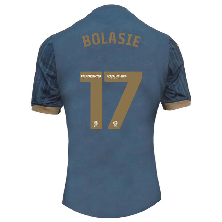 Hombre Camiseta Yannick Bolasie #17 Verde Azulado Oscuro 2ª Equipación 2023/24 La Camisa