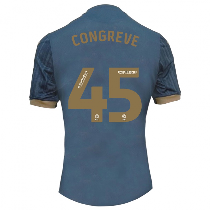 Hombre Camiseta Cameron Congreve #45 Verde Azulado Oscuro 2ª Equipación 2023/24 La Camisa