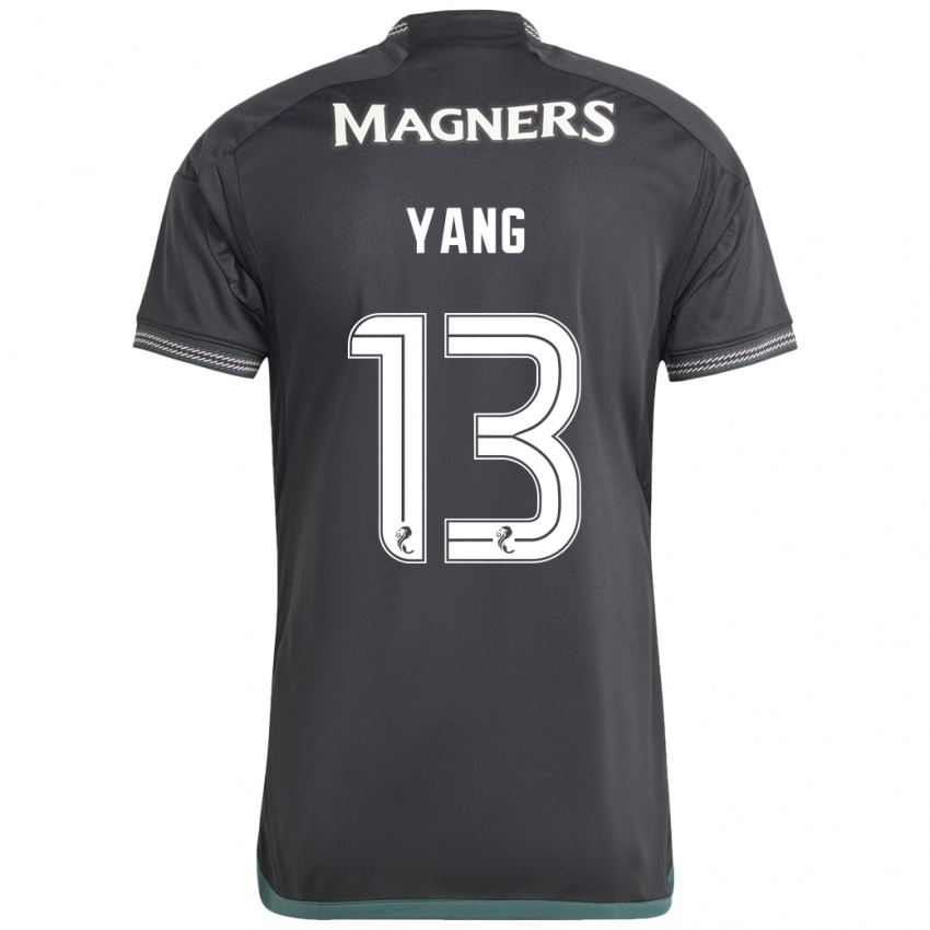 Hombre Camiseta Hyun-Jun Yang #13 Negro 2ª Equipación 2023/24 La Camisa