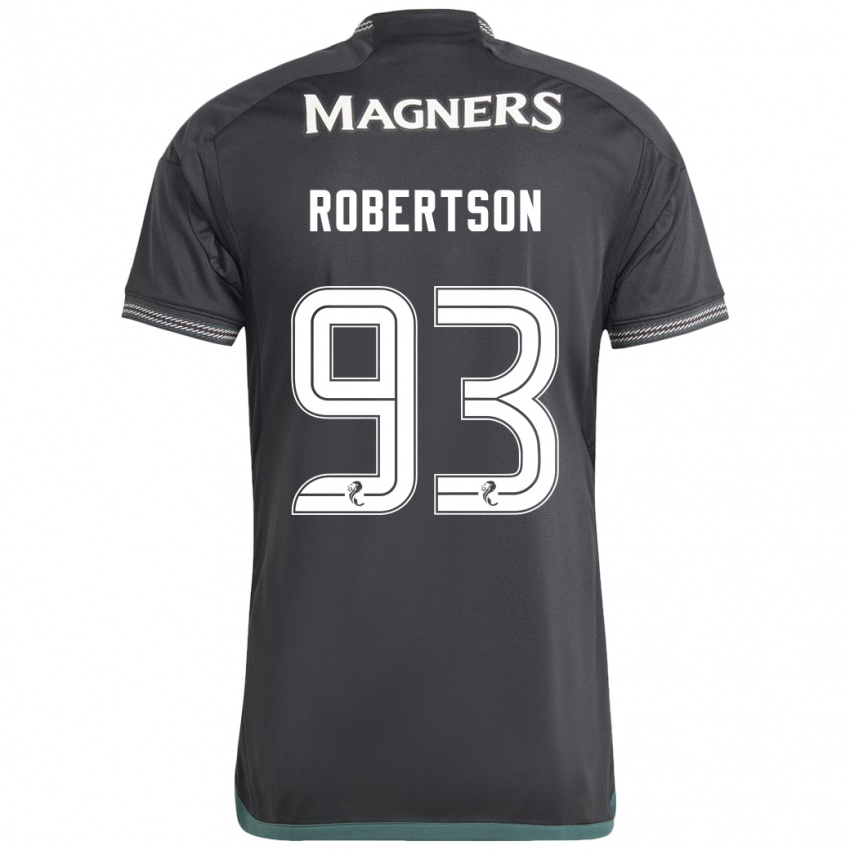 Hombre Camiseta Mitchell Robertson #93 Negro 2ª Equipación 2023/24 La Camisa