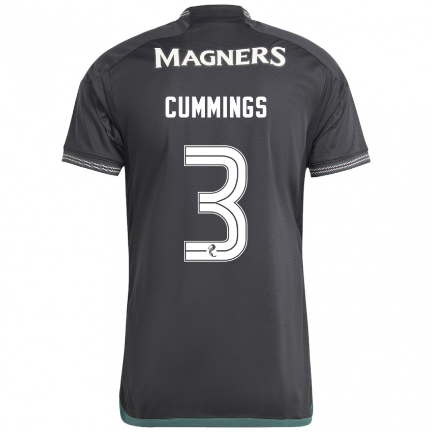 Hombre Camiseta Sydney Cummings #3 Negro 2ª Equipación 2023/24 La Camisa