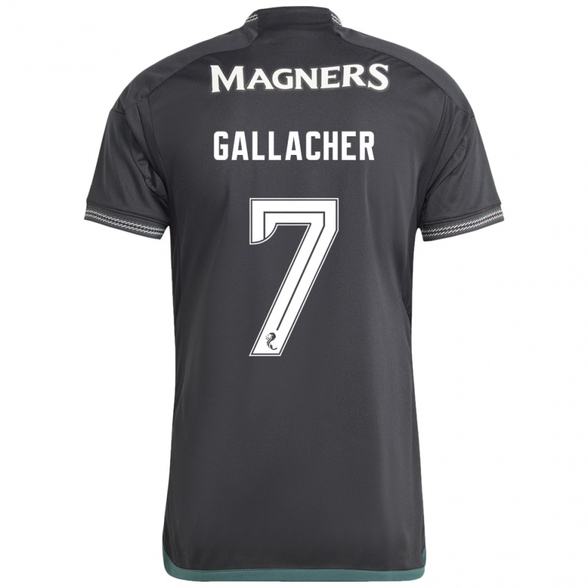 Hombre Camiseta Amy Gallacher #7 Negro 2ª Equipación 2023/24 La Camisa