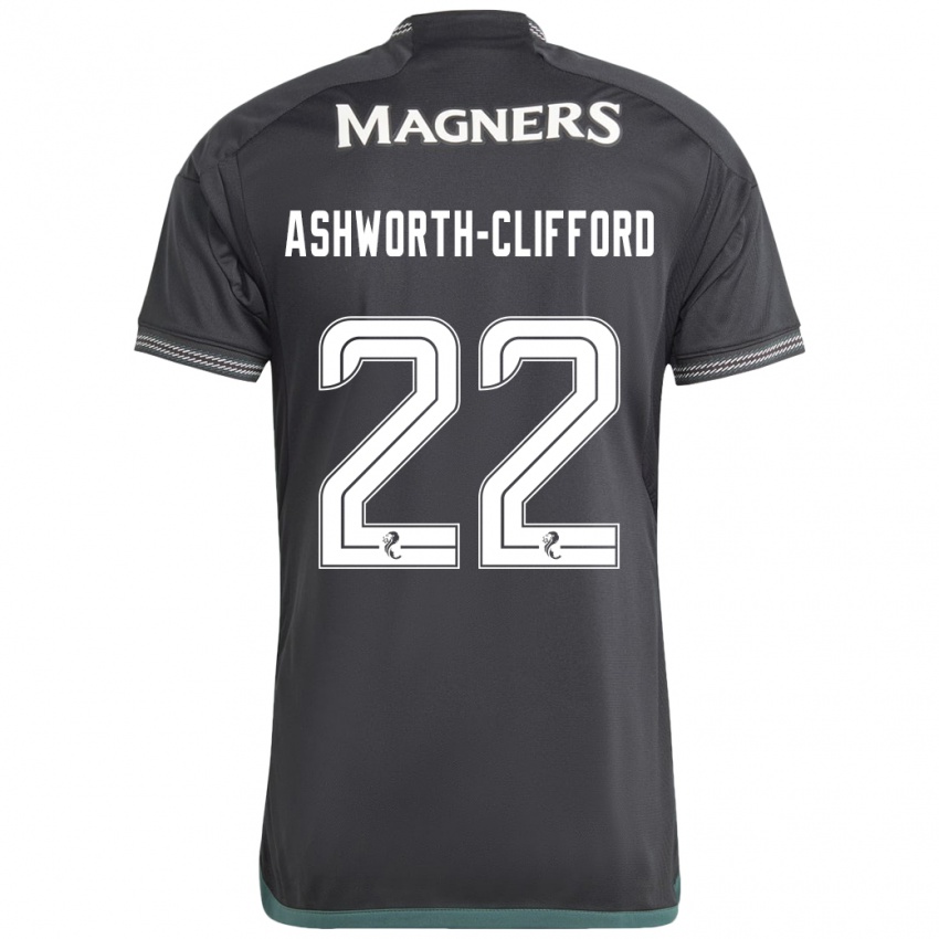 Hombre Camiseta Lucy Ashworth-Clifford #22 Negro 2ª Equipación 2023/24 La Camisa