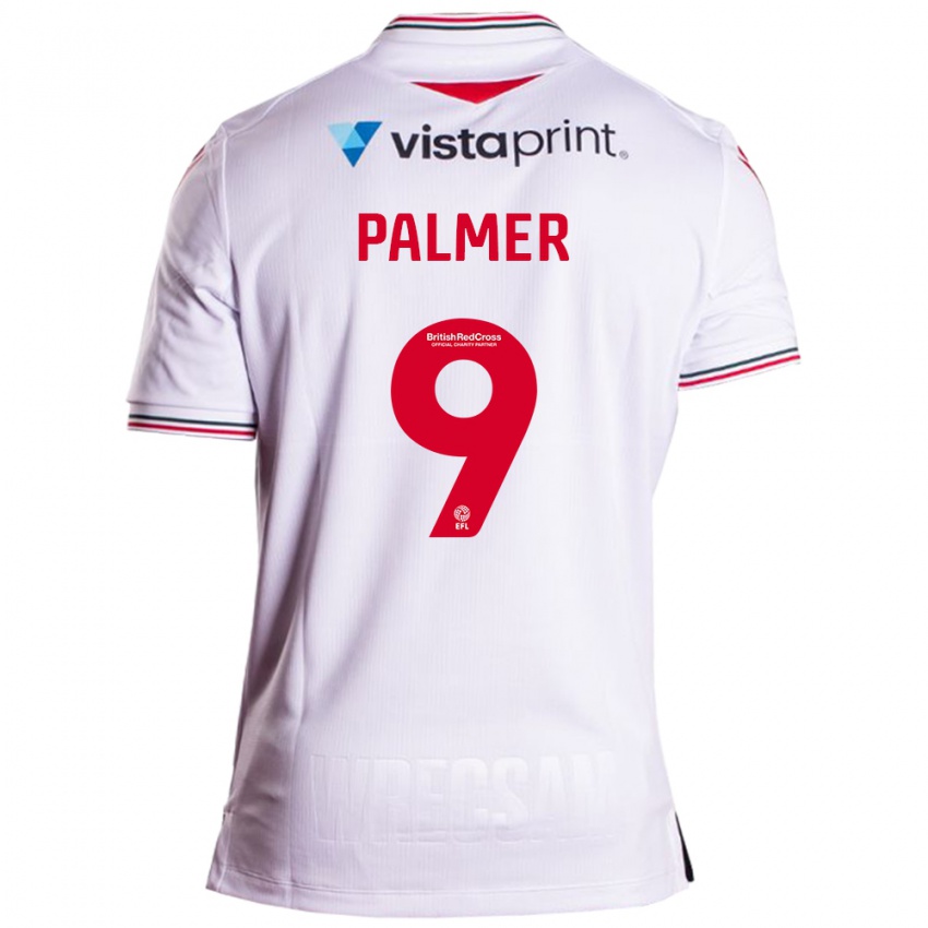 Hombre Camiseta Ollie Palmer #9 Blanco 2ª Equipación 2023/24 La Camisa