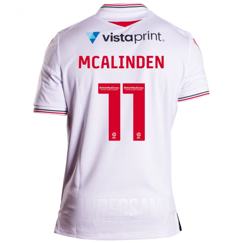 Hombre Camiseta Liam Mcalinden #11 Blanco 2ª Equipación 2023/24 La Camisa