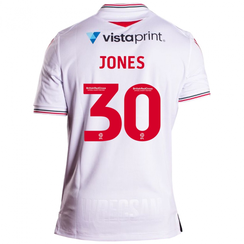 Hombre Camiseta James Jones #30 Blanco 2ª Equipación 2023/24 La Camisa