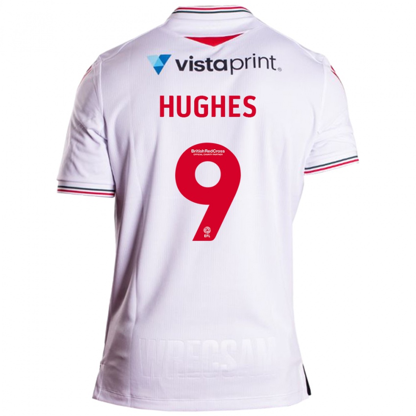 Hombre Camiseta Rosie Hughes #9 Blanco 2ª Equipación 2023/24 La Camisa