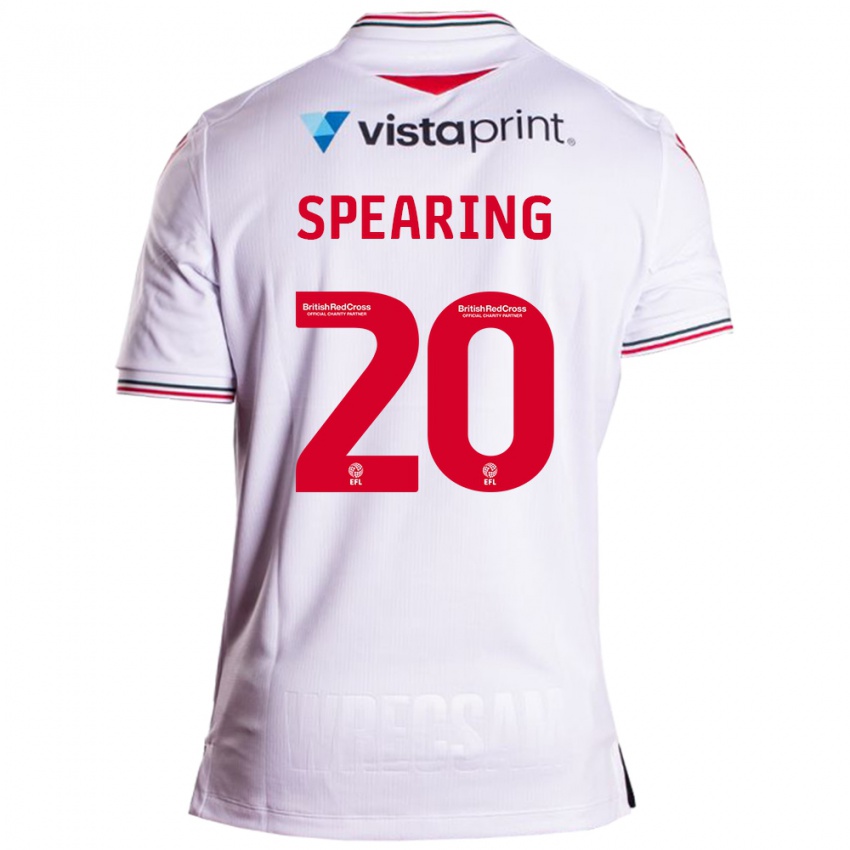 Hombre Camiseta Natasha Spearing #20 Blanco 2ª Equipación 2023/24 La Camisa