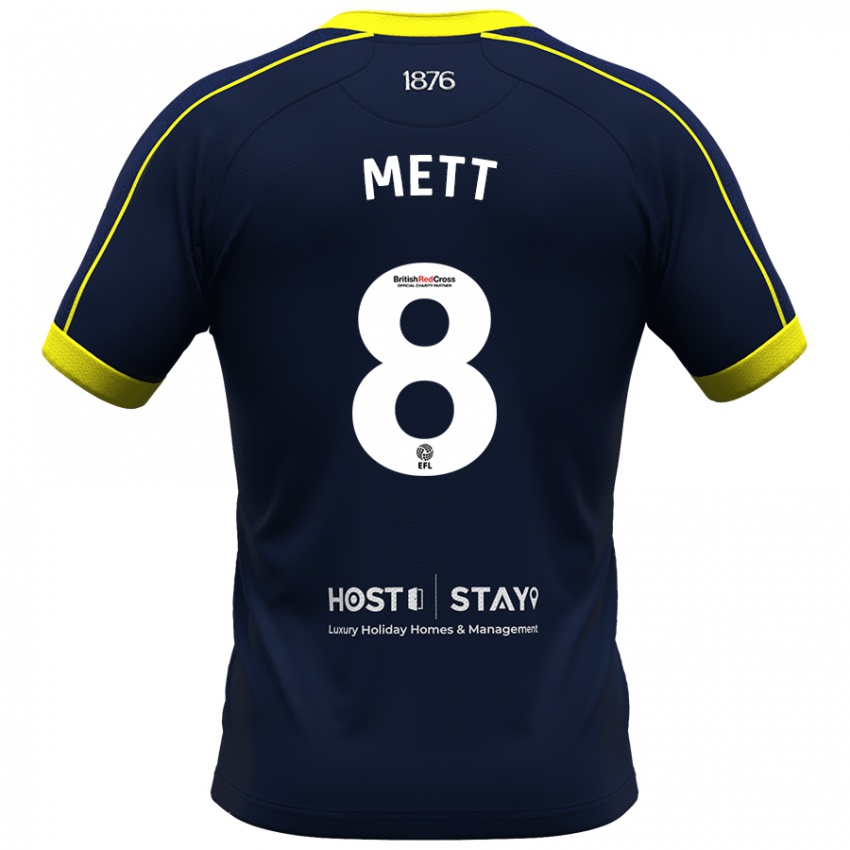 Hombre Camiseta Jessica Mett #8 Armada 2ª Equipación 2023/24 La Camisa