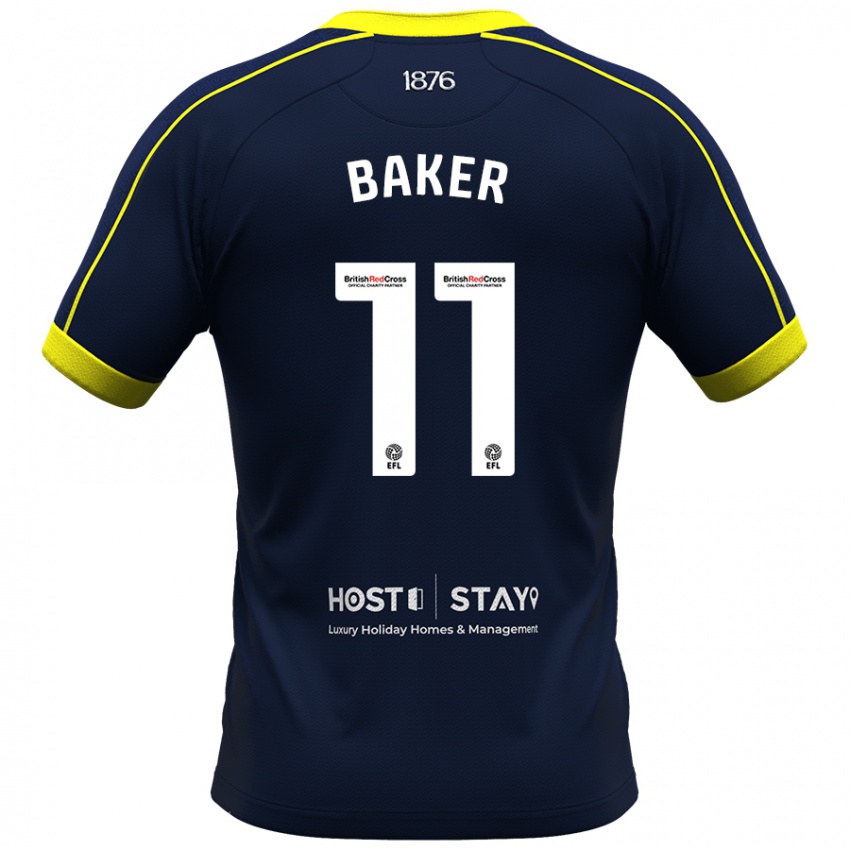 Hombre Camiseta Ella Baker #11 Armada 2ª Equipación 2023/24 La Camisa