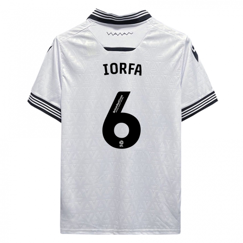 Hombre Camiseta Dominic Iorfa #6 Blanco 2ª Equipación 2023/24 La Camisa