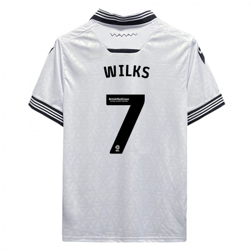 Hombre Camiseta Mallik Wilks #7 Blanco 2ª Equipación 2023/24 La Camisa