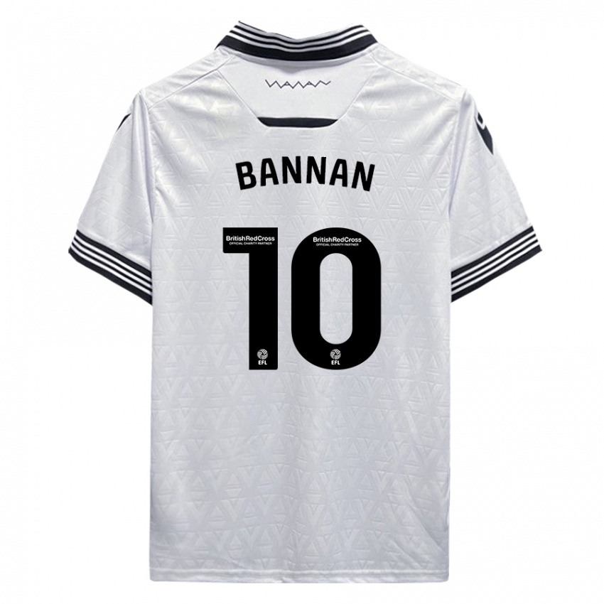 Hombre Camiseta Barry Bannan #10 Blanco 2ª Equipación 2023/24 La Camisa