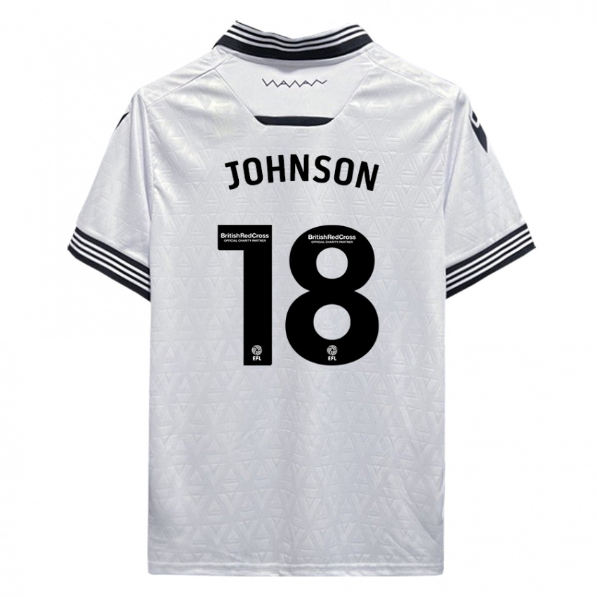 Hombre Camiseta Marvin Johnson #18 Blanco 2ª Equipación 2023/24 La Camisa