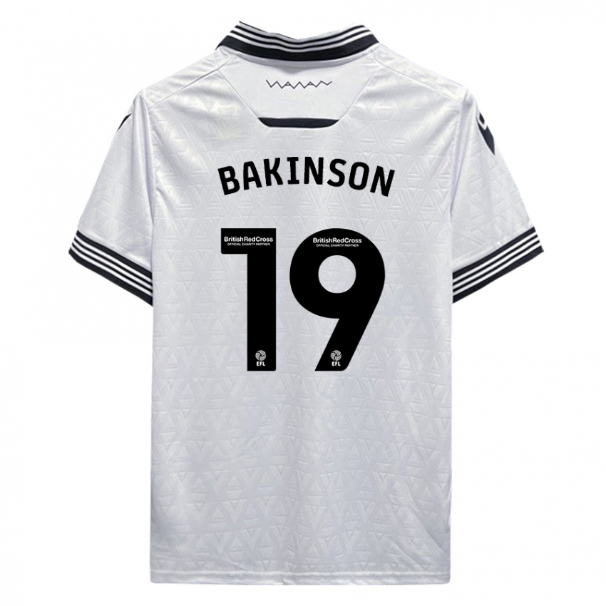 Hombre Camiseta Tyreeq Bakinson #19 Blanco 2ª Equipación 2023/24 La Camisa