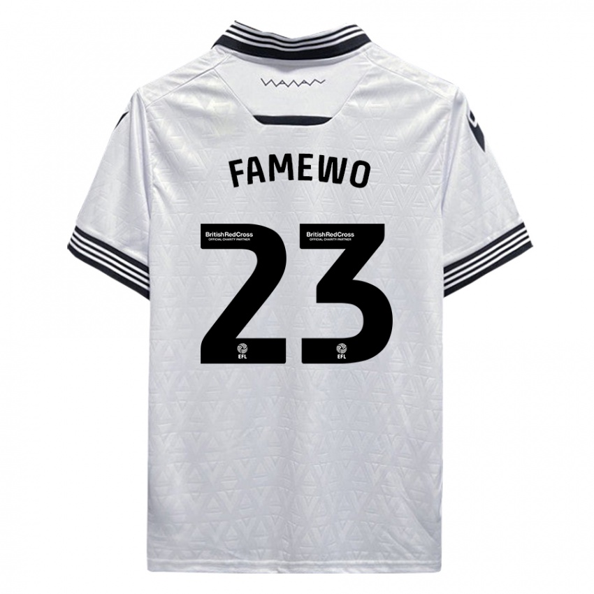 Hombre Camiseta Akin Famewo #23 Blanco 2ª Equipación 2023/24 La Camisa