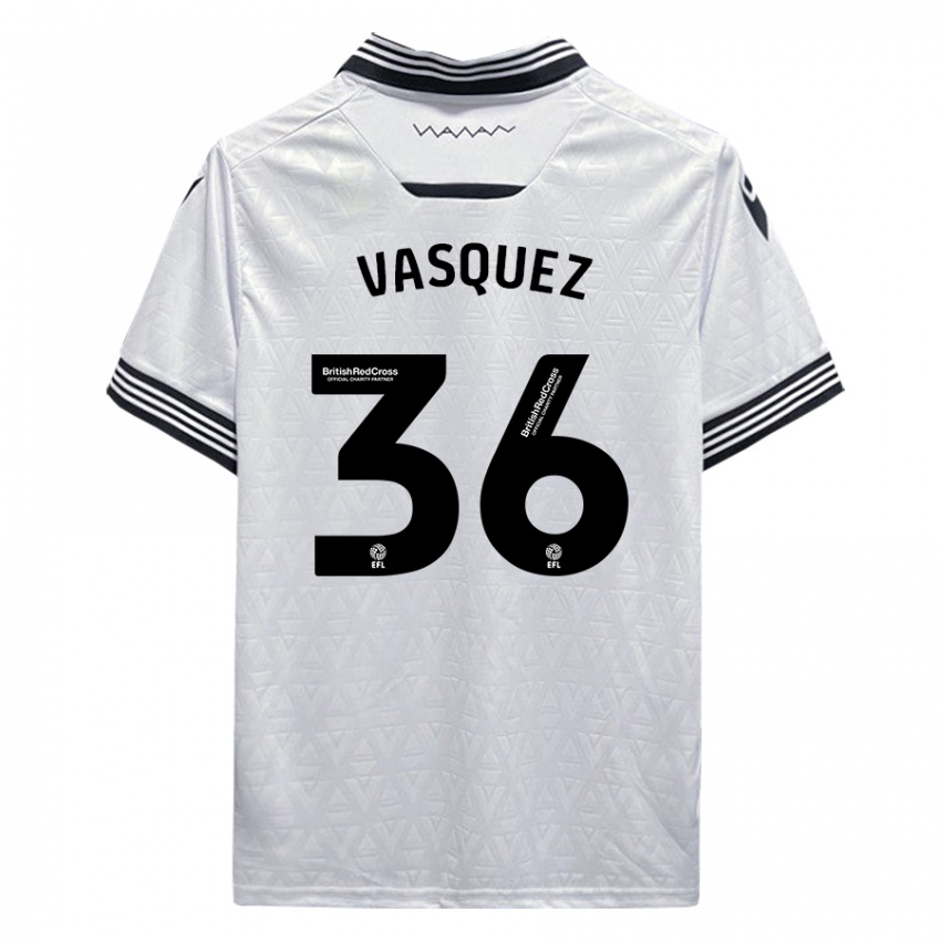 Hombre Camiseta Devis Vásquez #36 Blanco 2ª Equipación 2023/24 La Camisa