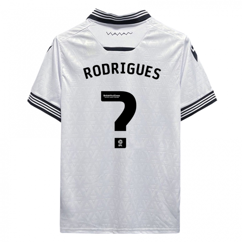Hombre Camiseta Carlos Rodrigues #0 Blanco 2ª Equipación 2023/24 La Camisa