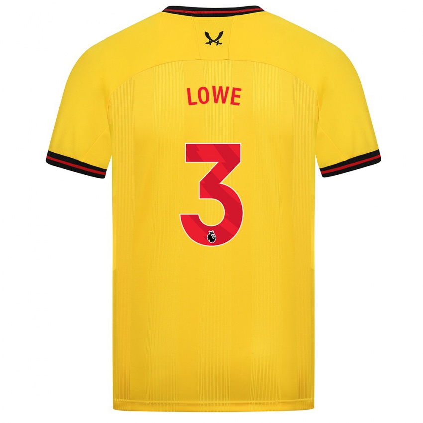 Hombre Camiseta Max Lowe #3 Amarillo 2ª Equipación 2023/24 La Camisa