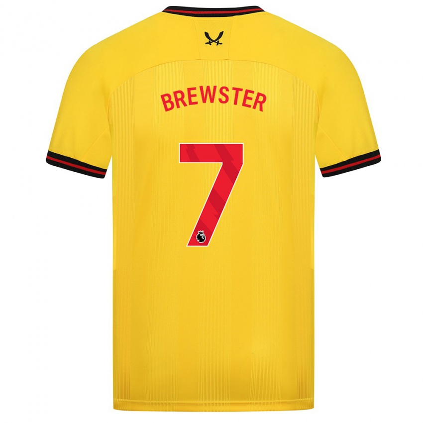 Hombre Camiseta Rhian Brewster #7 Amarillo 2ª Equipación 2023/24 La Camisa