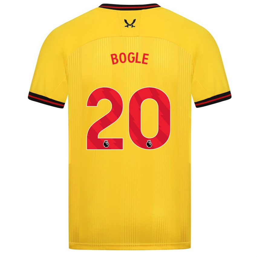 Hombre Camiseta Jayden Bogle #20 Amarillo 2ª Equipación 2023/24 La Camisa