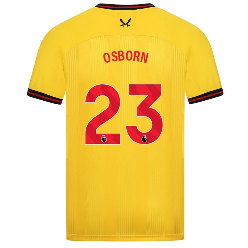 Hombre Camiseta Ben Osborn #23 Amarillo 2ª Equipación 2023/24 La Camisa