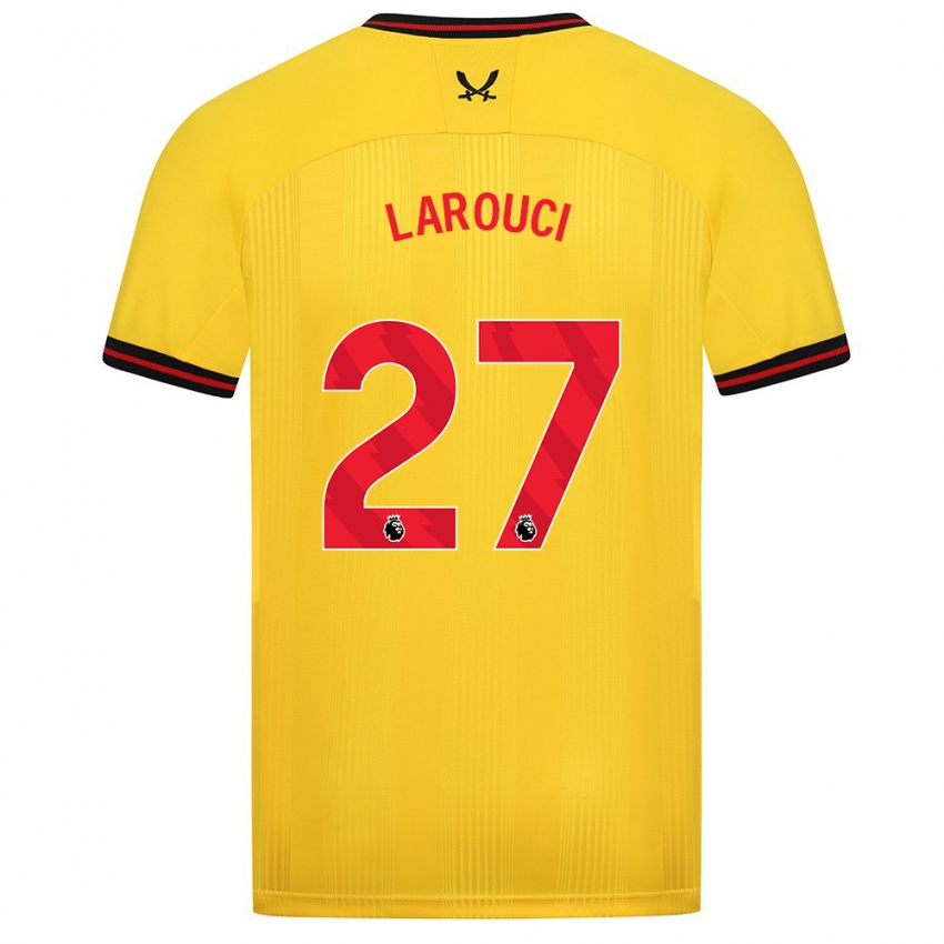 Hombre Camiseta Yasser Larouci #27 Amarillo 2ª Equipación 2023/24 La Camisa