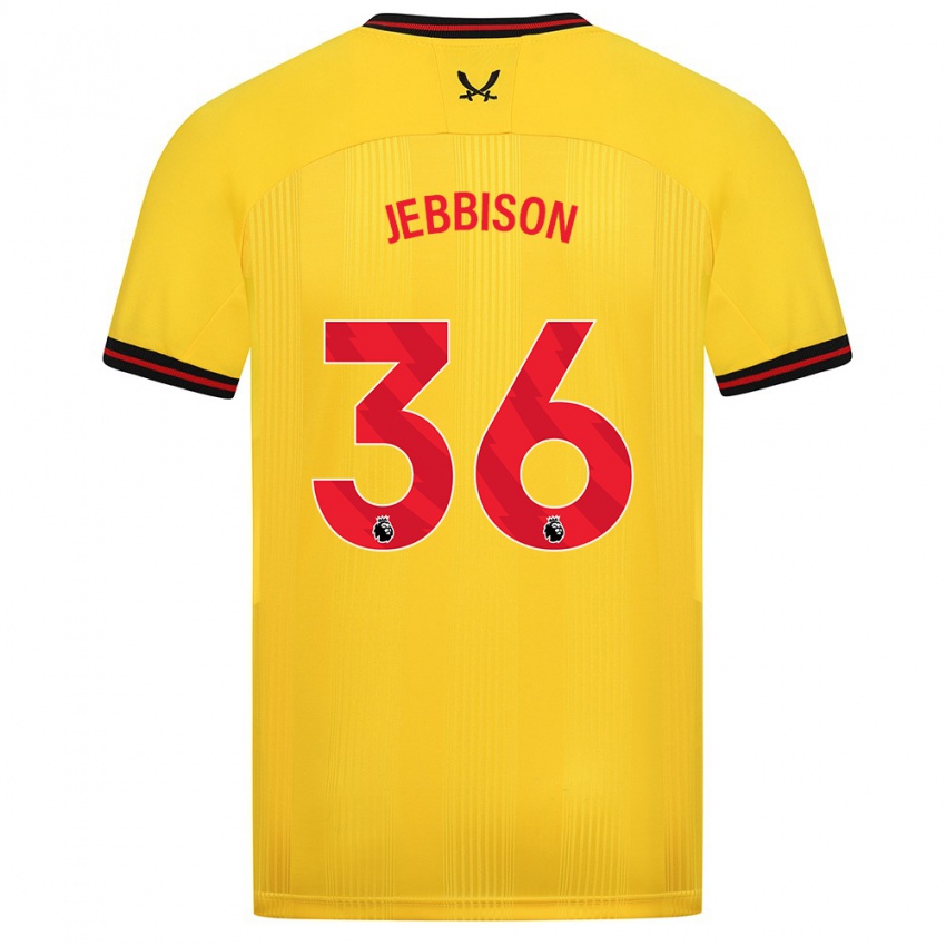 Hombre Camiseta Daniel Jebbison #36 Amarillo 2ª Equipación 2023/24 La Camisa