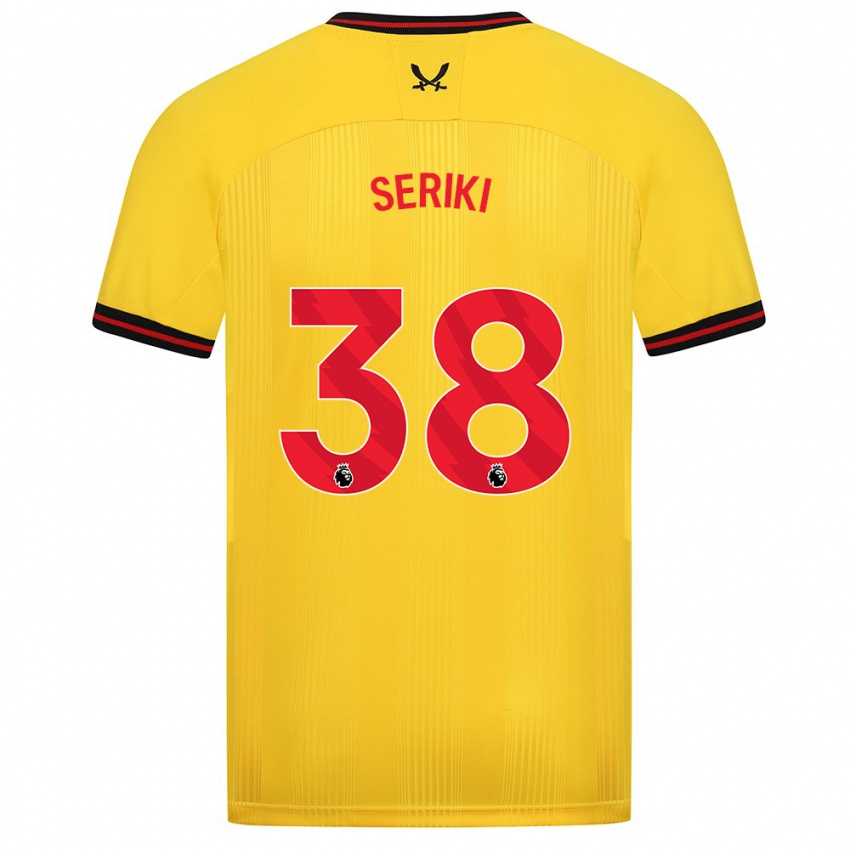 Hombre Camiseta Femi Seriki #38 Amarillo 2ª Equipación 2023/24 La Camisa