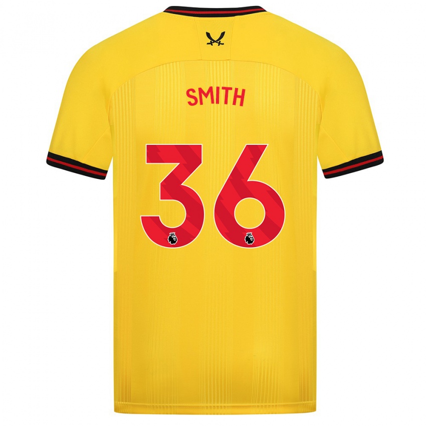 Hombre Camiseta Joshua Smith #36 Amarillo 2ª Equipación 2023/24 La Camisa