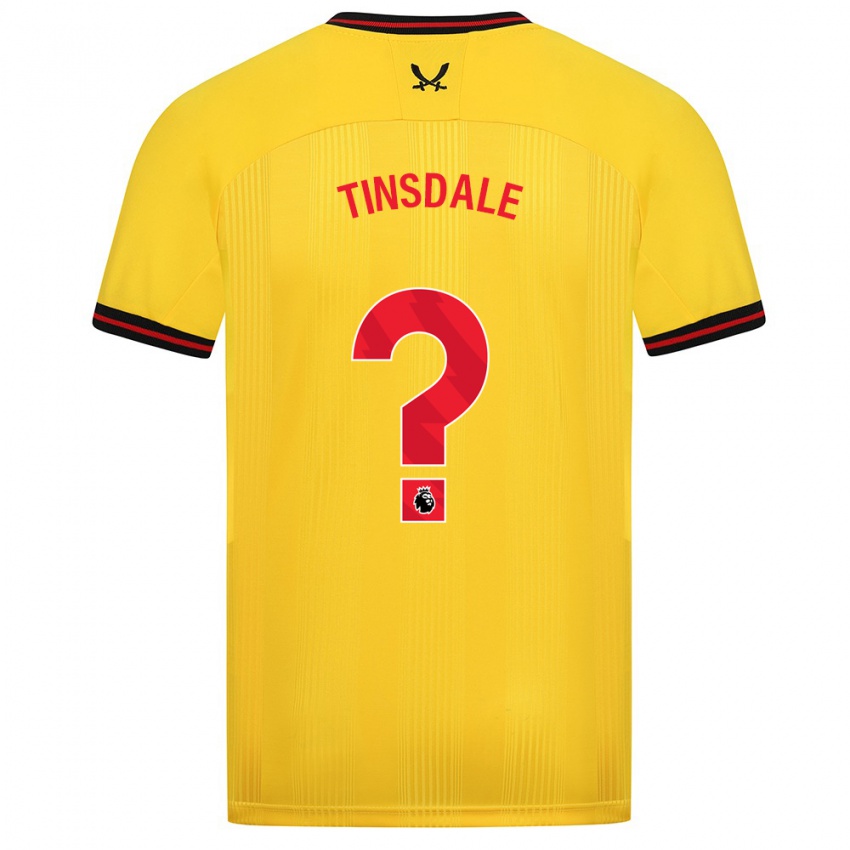 Hombre Camiseta Jay Tinsdale #0 Amarillo 2ª Equipación 2023/24 La Camisa