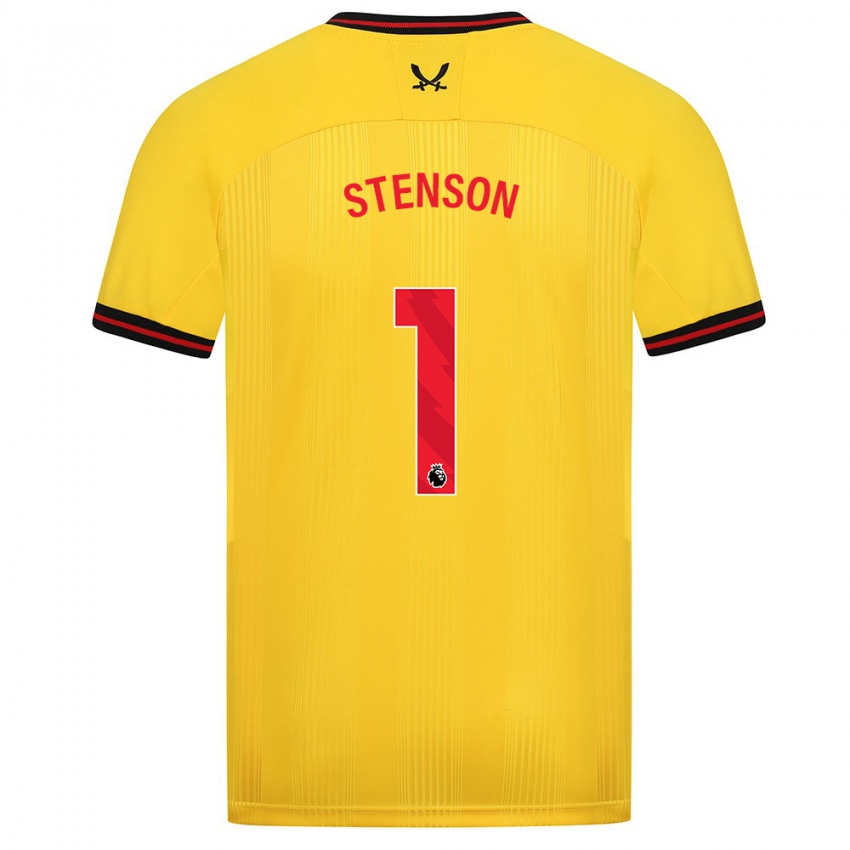 Hombre Camiseta Fran Stenson #1 Amarillo 2ª Equipación 2023/24 La Camisa