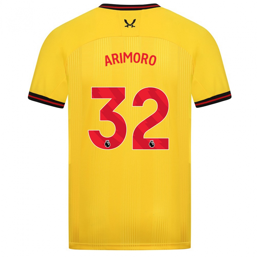 Hombre Camiseta Juliet Khinde Adebowale-Arimoro #32 Amarillo 2ª Equipación 2023/24 La Camisa