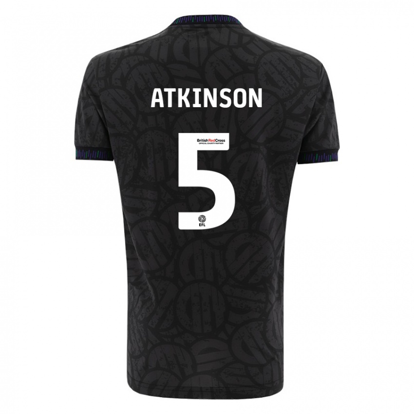 Hombre Camiseta Rob Atkinson #5 Negro 2ª Equipación 2023/24 La Camisa