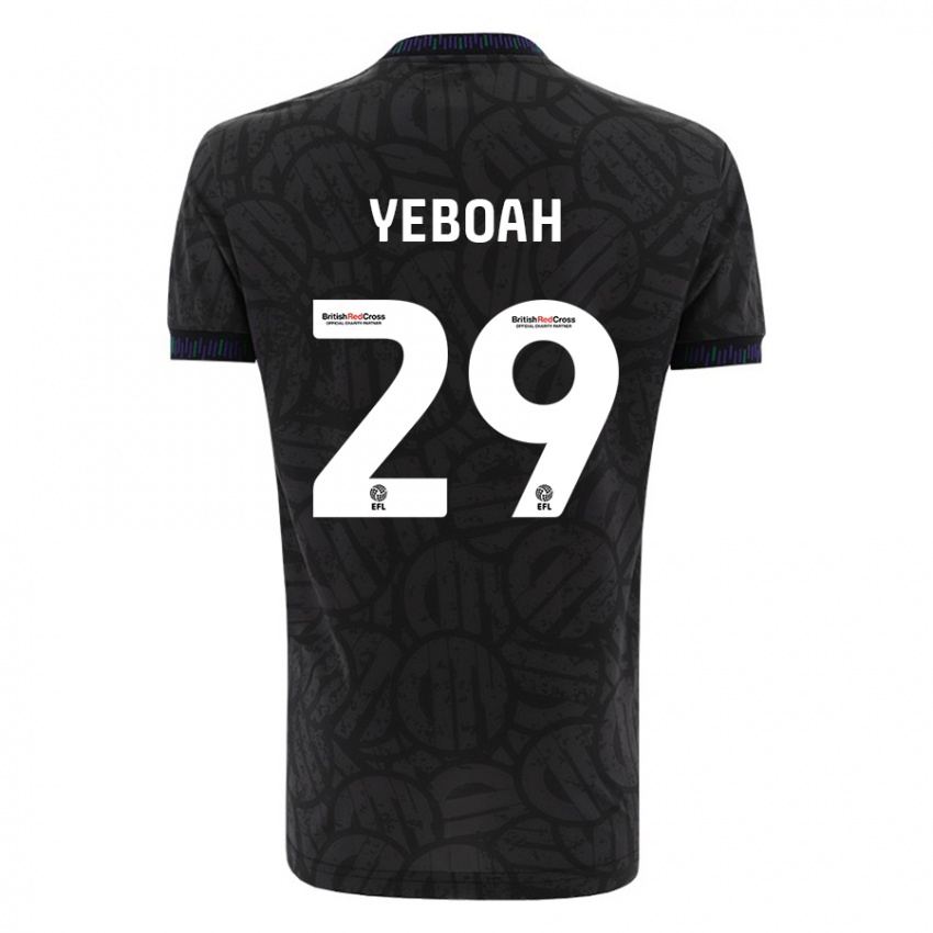 Hombre Camiseta Ephraim Yeboah #29 Negro 2ª Equipación 2023/24 La Camisa