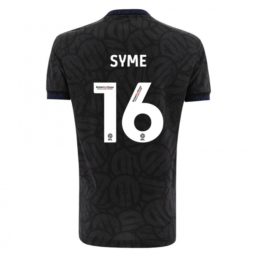 Hombre Camiseta Emily Syme #16 Negro 2ª Equipación 2023/24 La Camisa