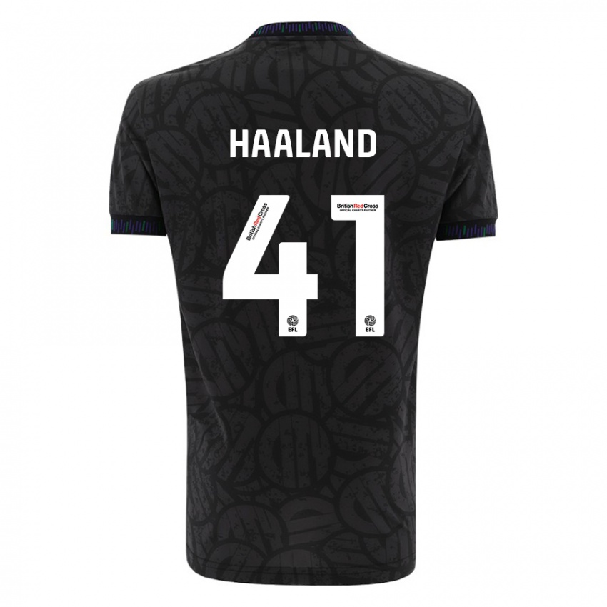 Hombre Camiseta Benedicte Haaland #41 Negro 2ª Equipación 2023/24 La Camisa