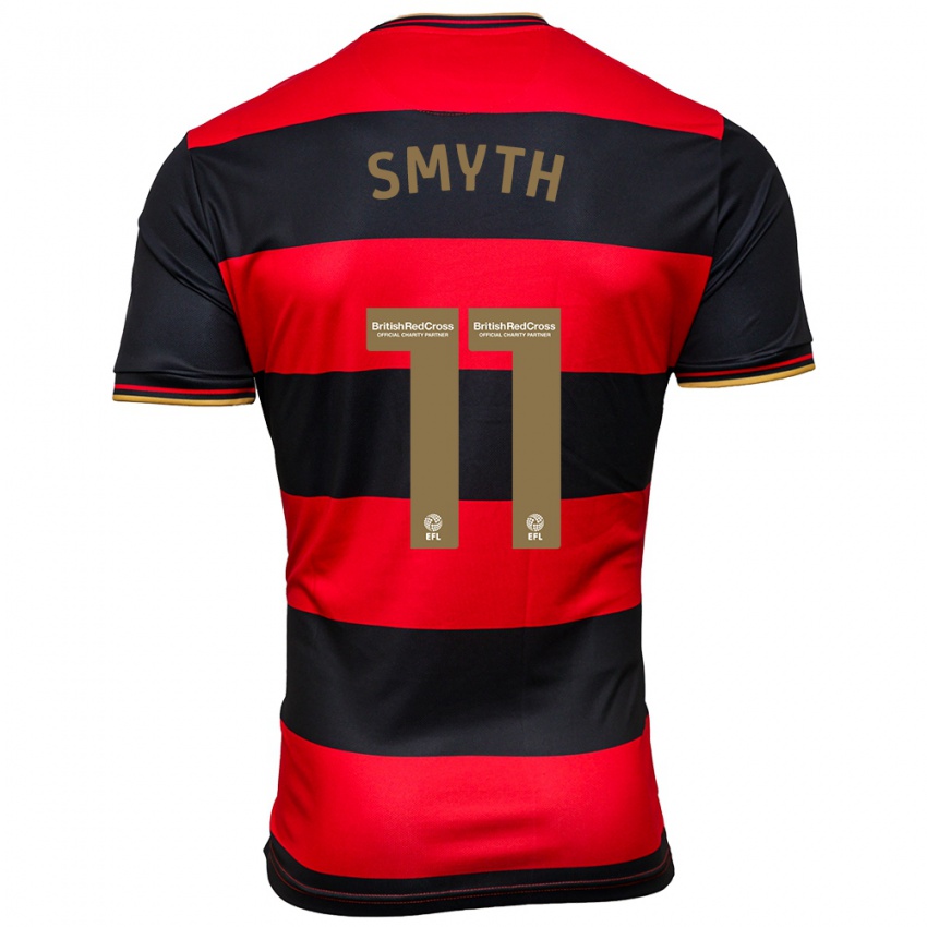 Hombre Camiseta Paul Smyth #11 Negro Rojo 2ª Equipación 2023/24 La Camisa