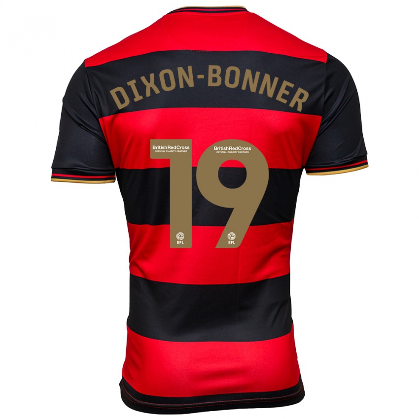 Hombre Camiseta Elijah Dixon-Bonner #19 Negro Rojo 2ª Equipación 2023/24 La Camisa